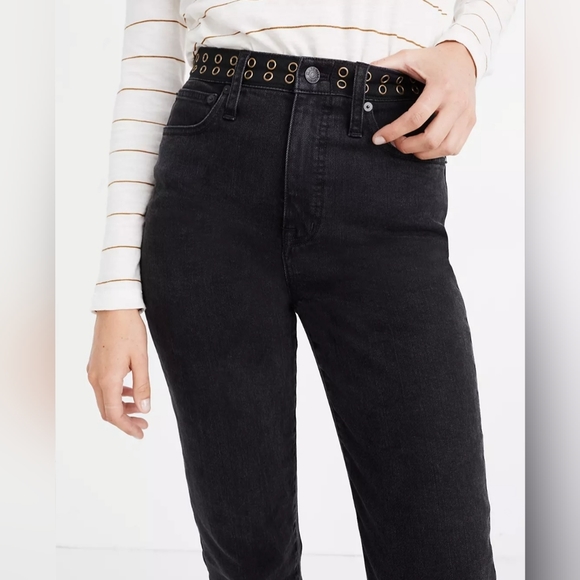 Madewell Classic Straight Jeans In Lunar Wash Grommet Edition Size 27 Retro - Picture 1 of 14